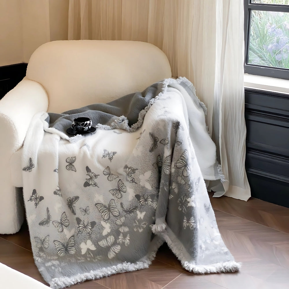 Jacquard Deken met Oosters Patroon Nerts Katoen Warm Plaid Shawl Woonkamer Slaapkamer Bank Interieur | Sulvida
