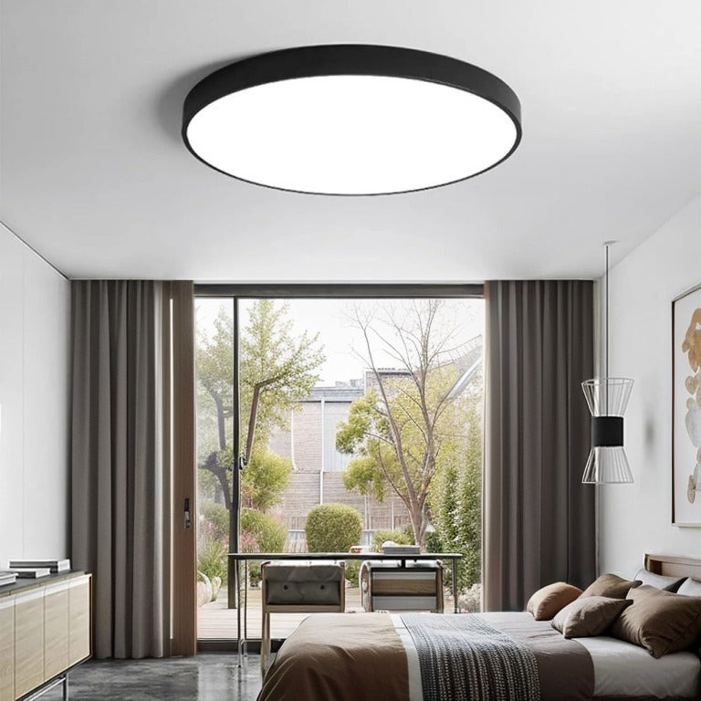 Ronde LED-plafondlamp dimbaar met modern design voor woonkamer slaapkamer gang en hal stijlvol energiezuinig | Sulvida