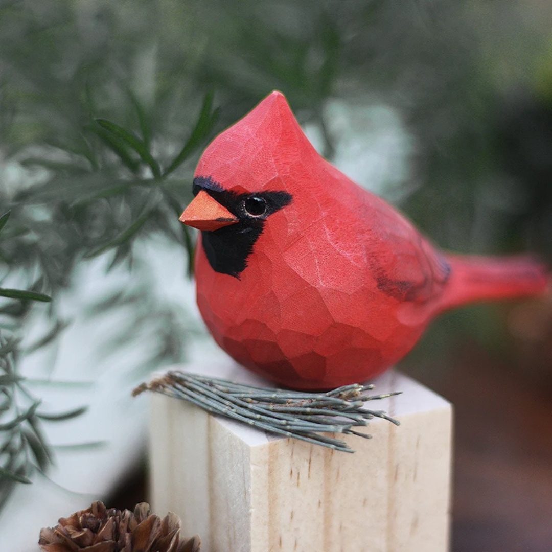 Handgesneden Vogelfiguur van Balsahout Huisdecoratie Houtsnijwerk Natuurlijke Stijl Sculptuur Ambachtelijk | Sulvida