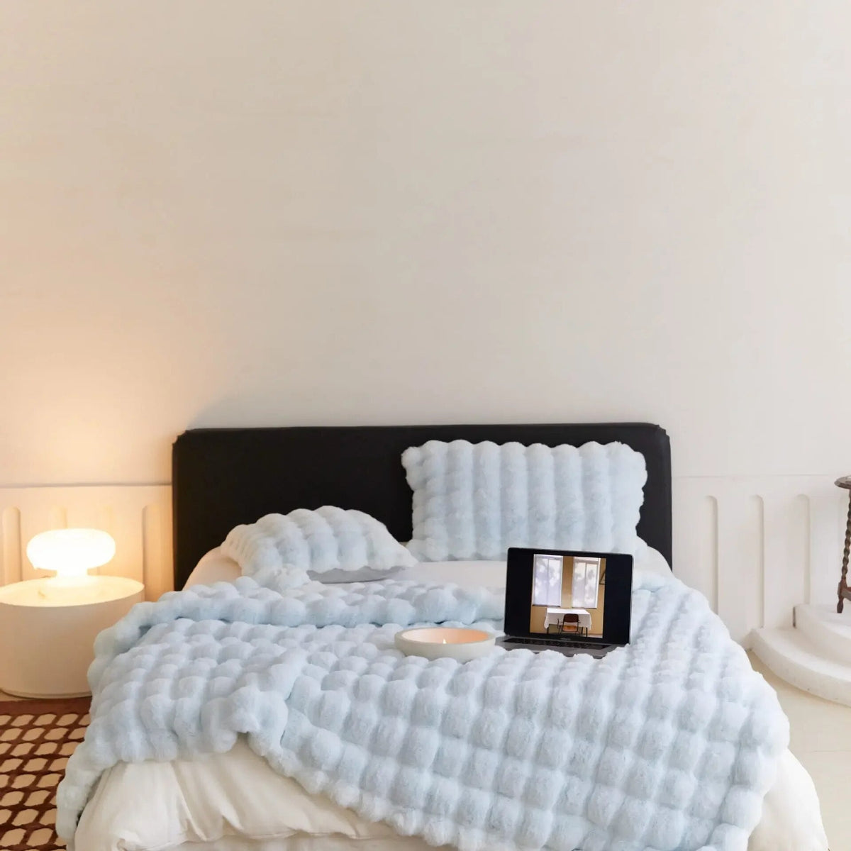 Luxe plaid pluche fleece voor bank en bed warm zacht alle seizoenen decoratief woonkamer slaapkamer deken | Sulvida
