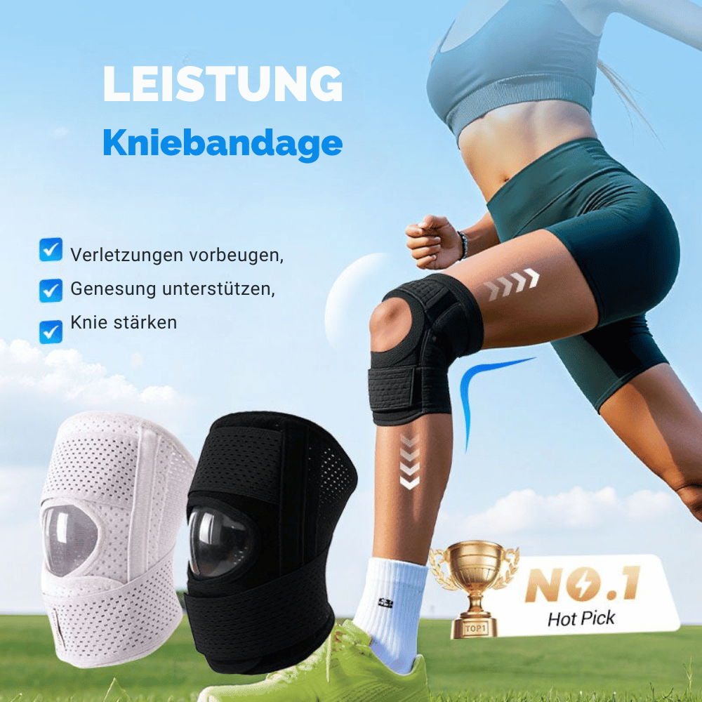 Verstelbare Kniebrace Open Patella Links Rechts Ademend Comfortabel Zwart Wit Compressie Sport Ondersteuning | Sulvida