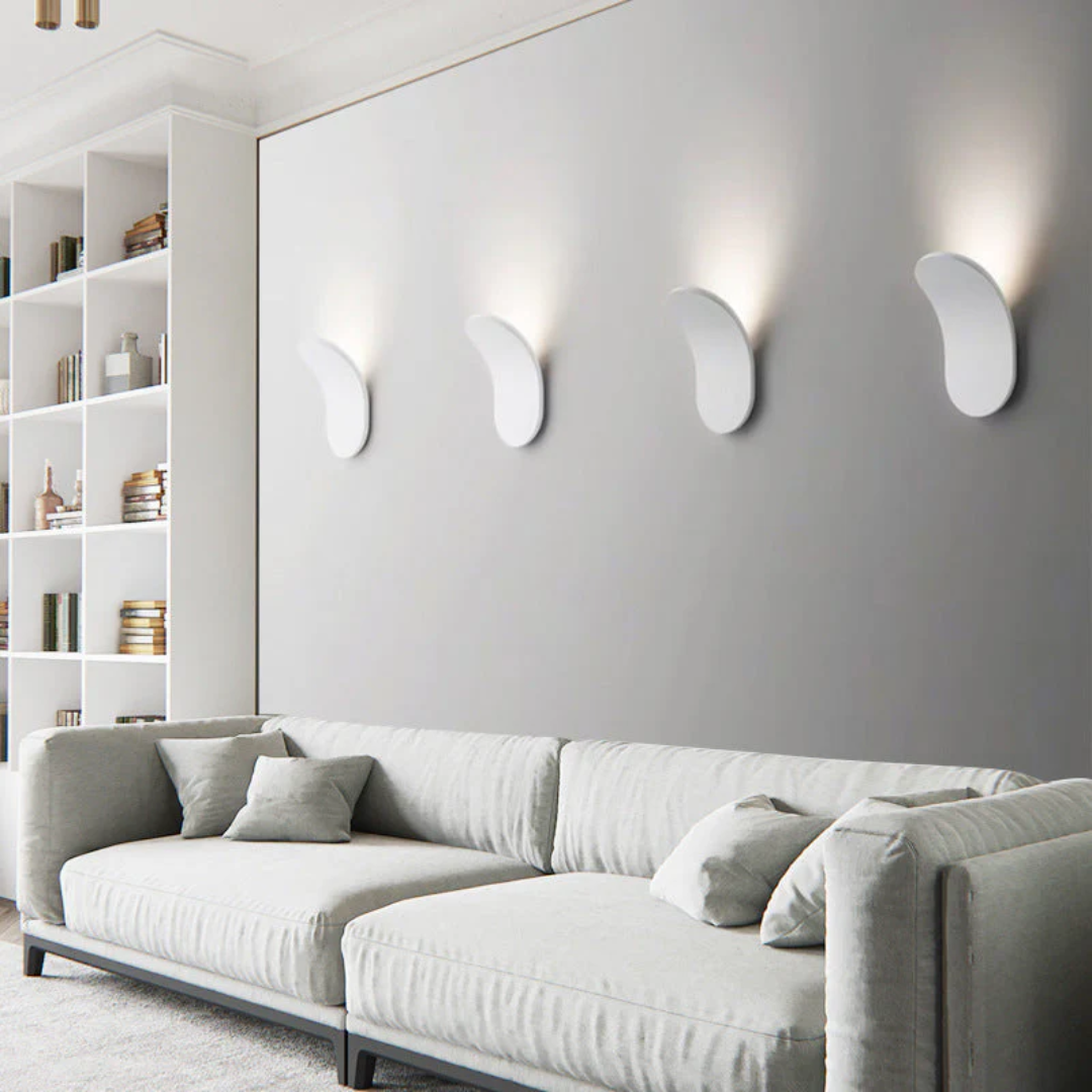 Golvende Wandlamp LED Hal Slaapkamer Woonkamer Zwart Wit Goud Champagne Metaal Scandinavisch Interieur Design | Sulvida