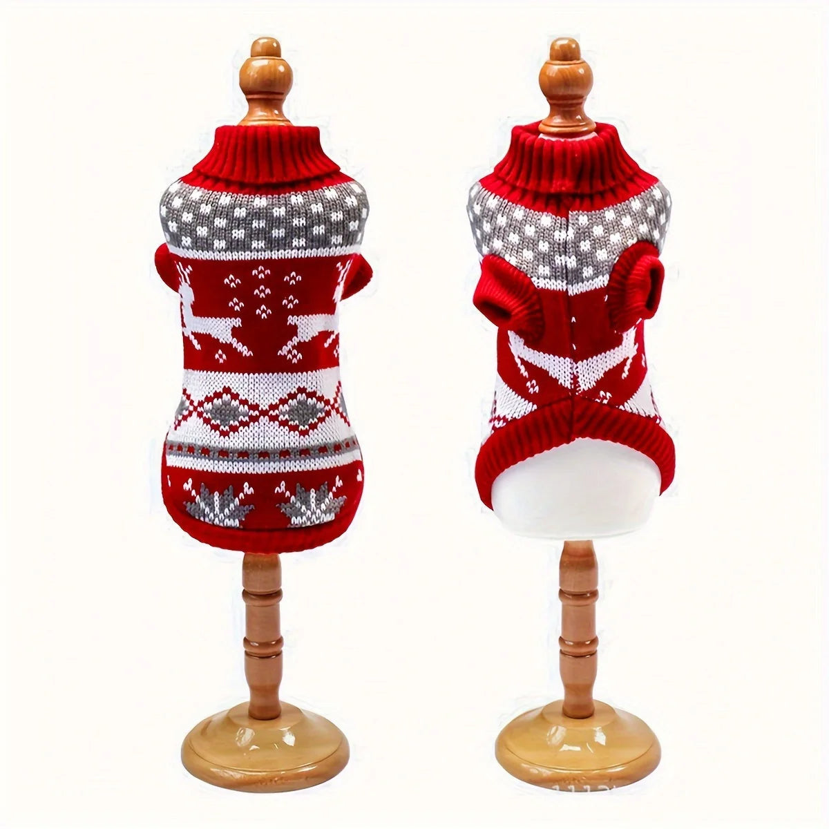 Gebreide Hondenkersttrui voor Kleine Huisdieren – Warm Gezellig Kerstoutfit Feestdagen Hond Kat Kerst | Sulvida