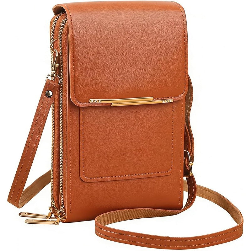 Crossbody Telefoontas met RFID-bescherming en Touchscreen Venster – Veilige Handsfree Portemonnee voor Smartphones tot 6,7 inch | Sulvida