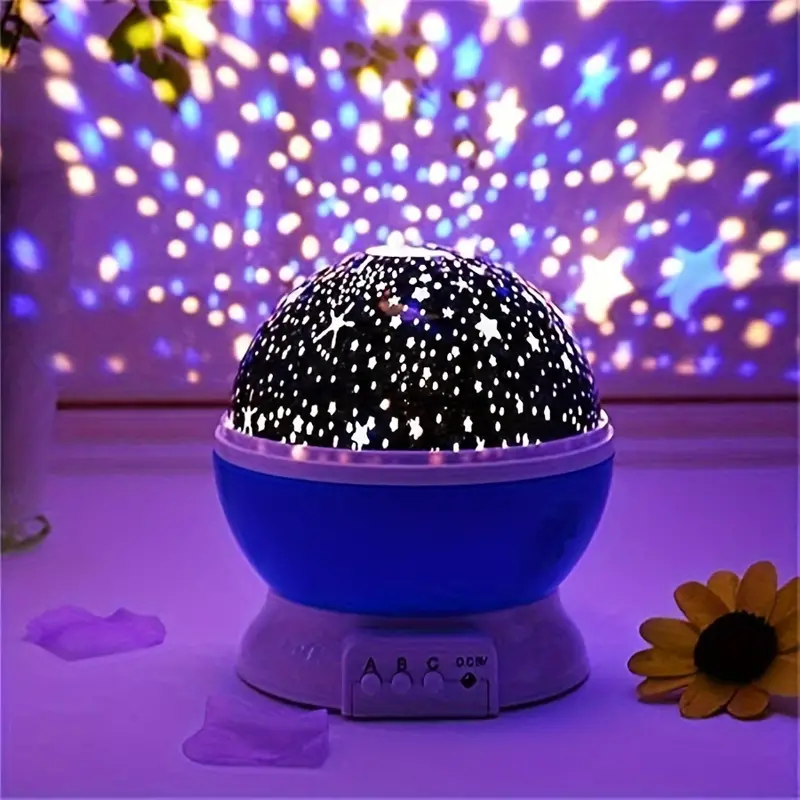 Sterrenprojectie Nachtlampje met Muziek voor Kinderkamer Sfeerverlichting Roterende Projectielamp USB | Sulvida