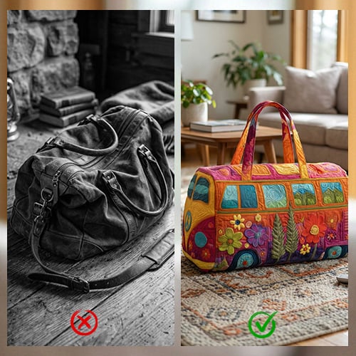 Gesteppte Weekendtas met Bloemendetails Handbagage Reizen Sport Schoudertas Gewatteerd Dames Overnachting | Sulvida