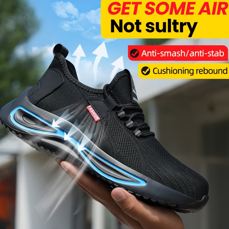 Lichtgewicht Werkschoenen voor Heren met Stalen Neus en Ademend Mesh – Antislip Veiligheidsschoenen | Sulvida