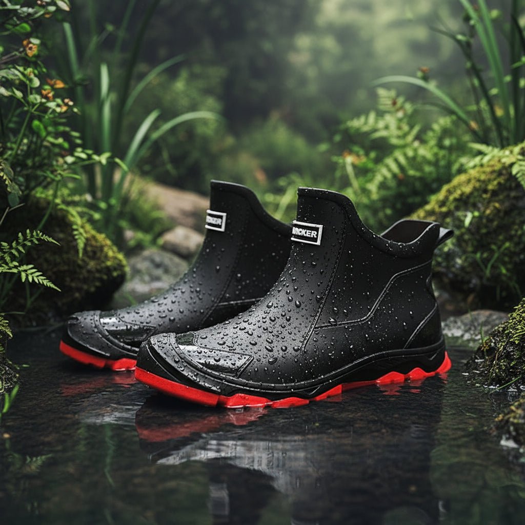 Bottes en caoutchouc d’extérieur imperméables et antidérapantes en PVC - bottes de pluie unisexes pour le jardin, la randonnée, le travail et la pêche | Sulvida