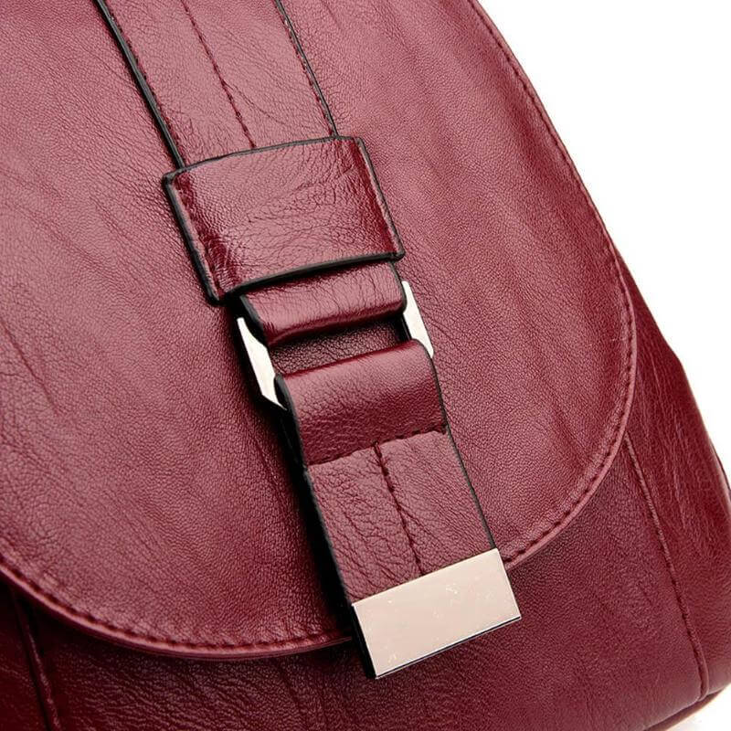 Elegante leren rugzak dames stijlvol draagcomfort luxe design dagelijks gebruik praktische vakken zakken | Sulvida