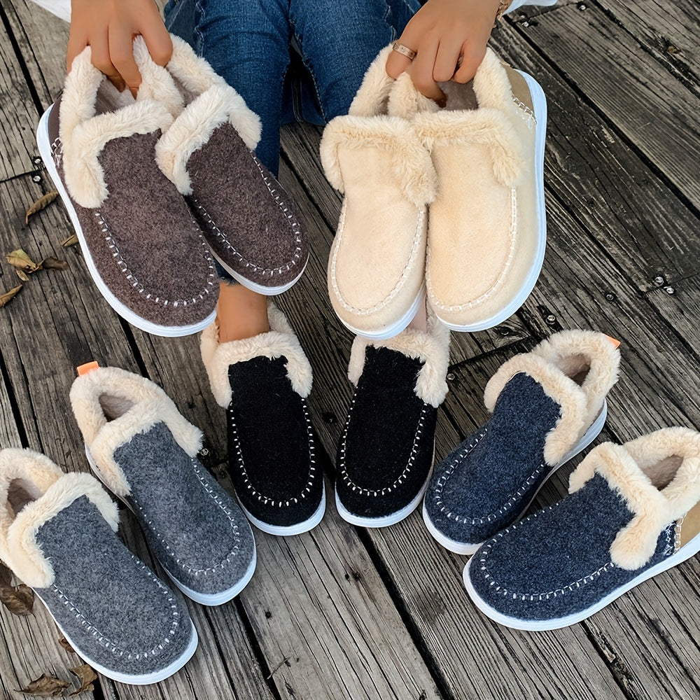 Chaussons pour femme avec semelle antidérapante en PU et doublure douce en peluche, chauds pour l’hiver, pour l’intérieur | Sulvida