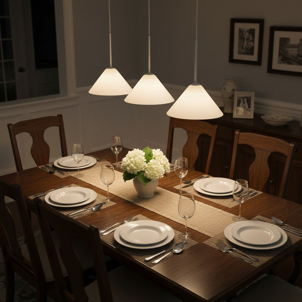 Glazen Hanglamp Kegelvorm voor Keuken Eetkamer Woonkamer Industriële Stijl Metalen Armatuur Designverlichting | Sulvida