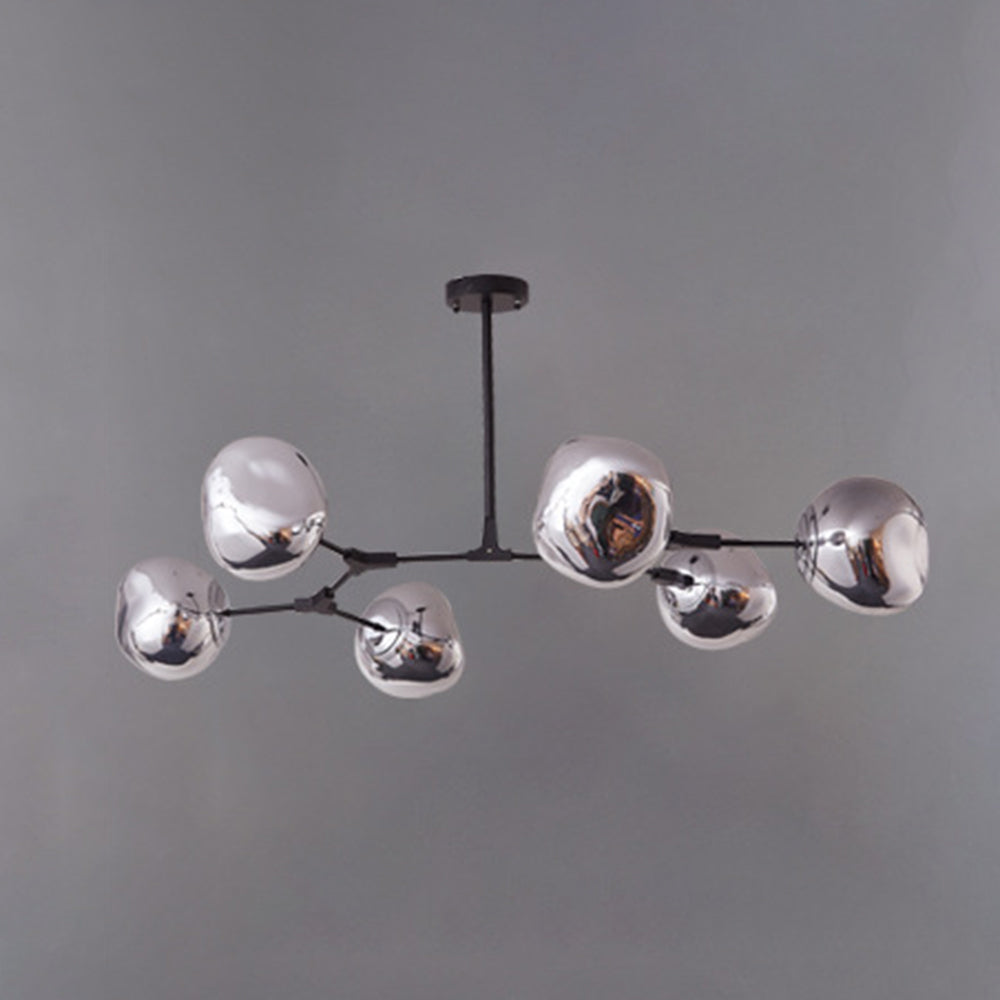 Glazen Bol Hanglamp Set 3 6 8 Lampen Goud Chroom Roségoud Eetkamer Woonkamer Modern Design E27 LED Sfeerverlichting | Sulvida