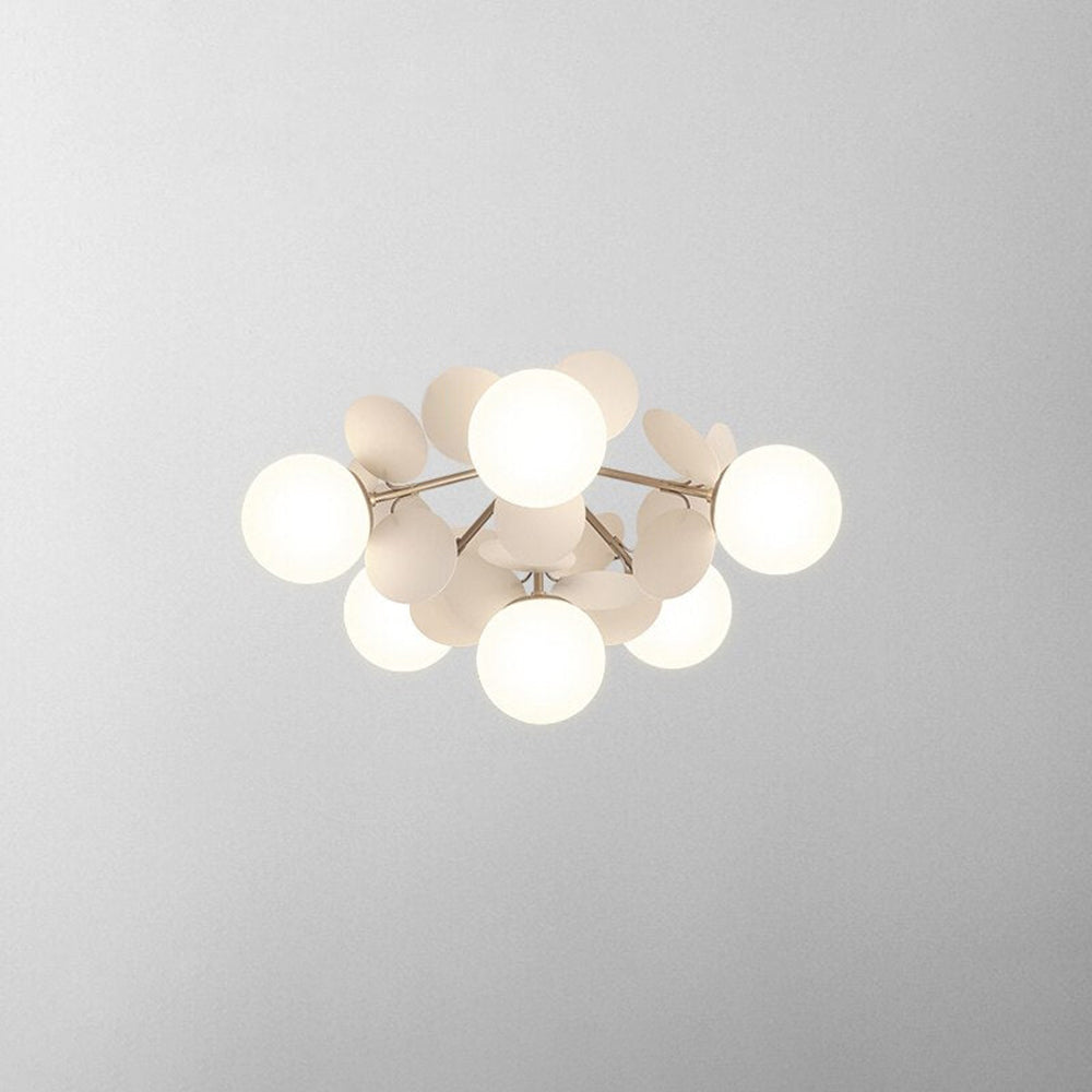 Hangkroonluchter Bloementak Gekleurd Glas voor Woonkamer Eetkamer Slaapkamer Plafondverlichting LED Lamp | Sulvida