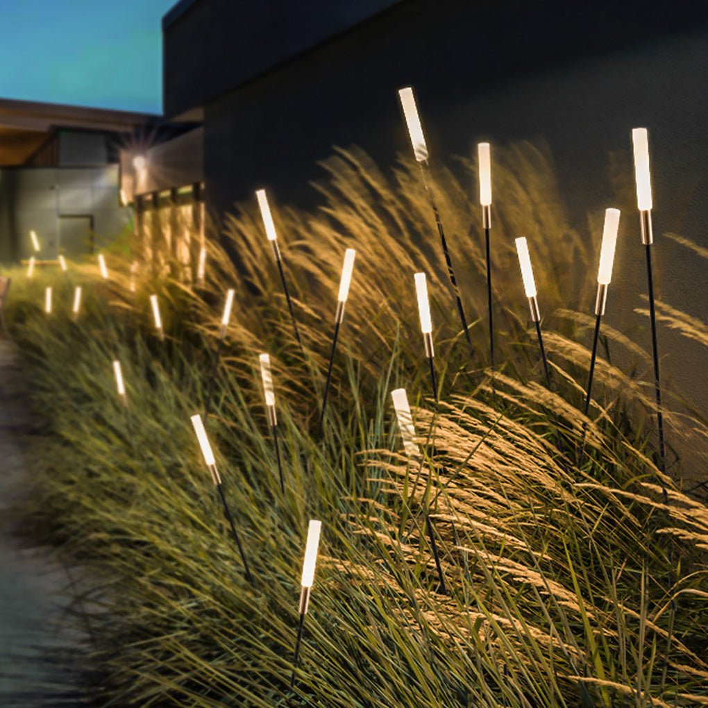 Éclairage solaire de jardin en forme de roseau, étanche, éclairage LED, lot de lampes d’extérieur à énergie solaire, éclairage d’ambiance | Sulvida