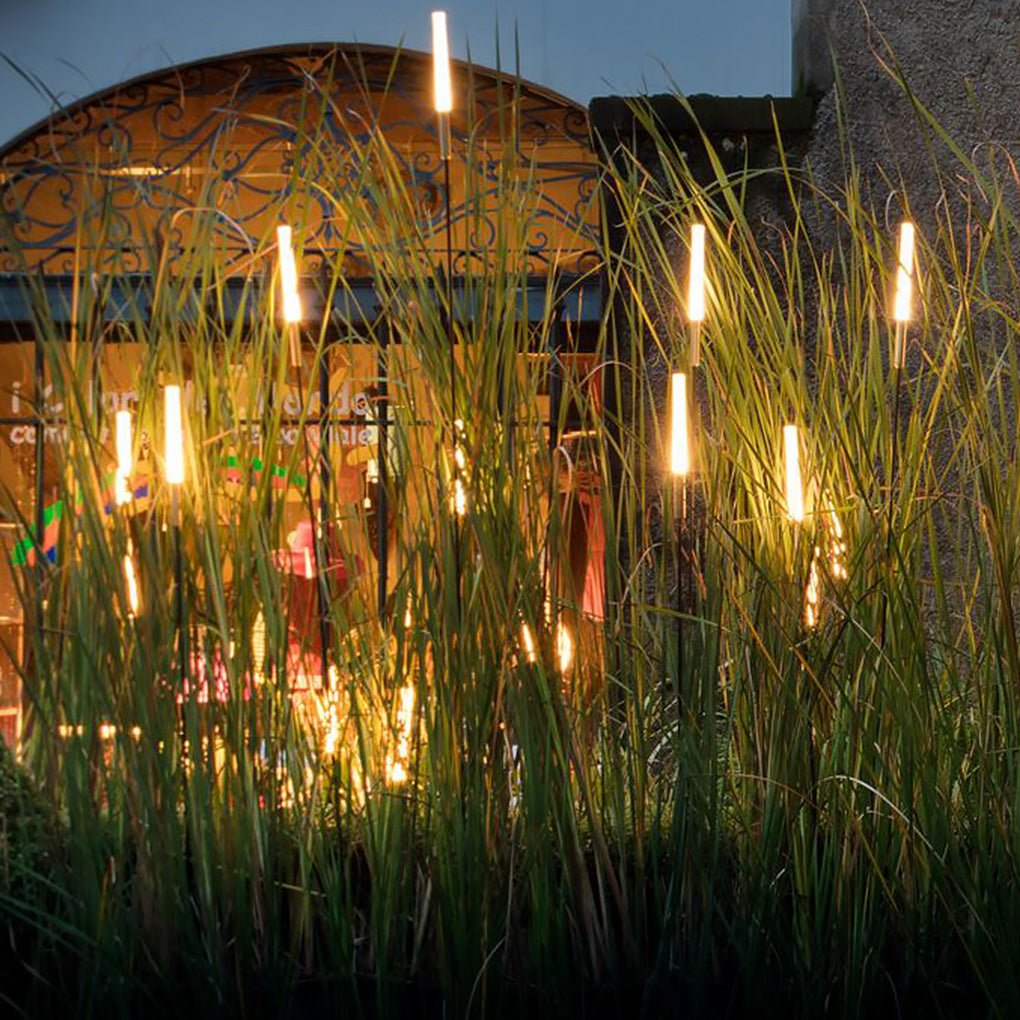 Éclairage solaire de jardin en forme de roseau, étanche, éclairage LED, lot de lampes d’extérieur à énergie solaire, éclairage d’ambiance | Sulvida