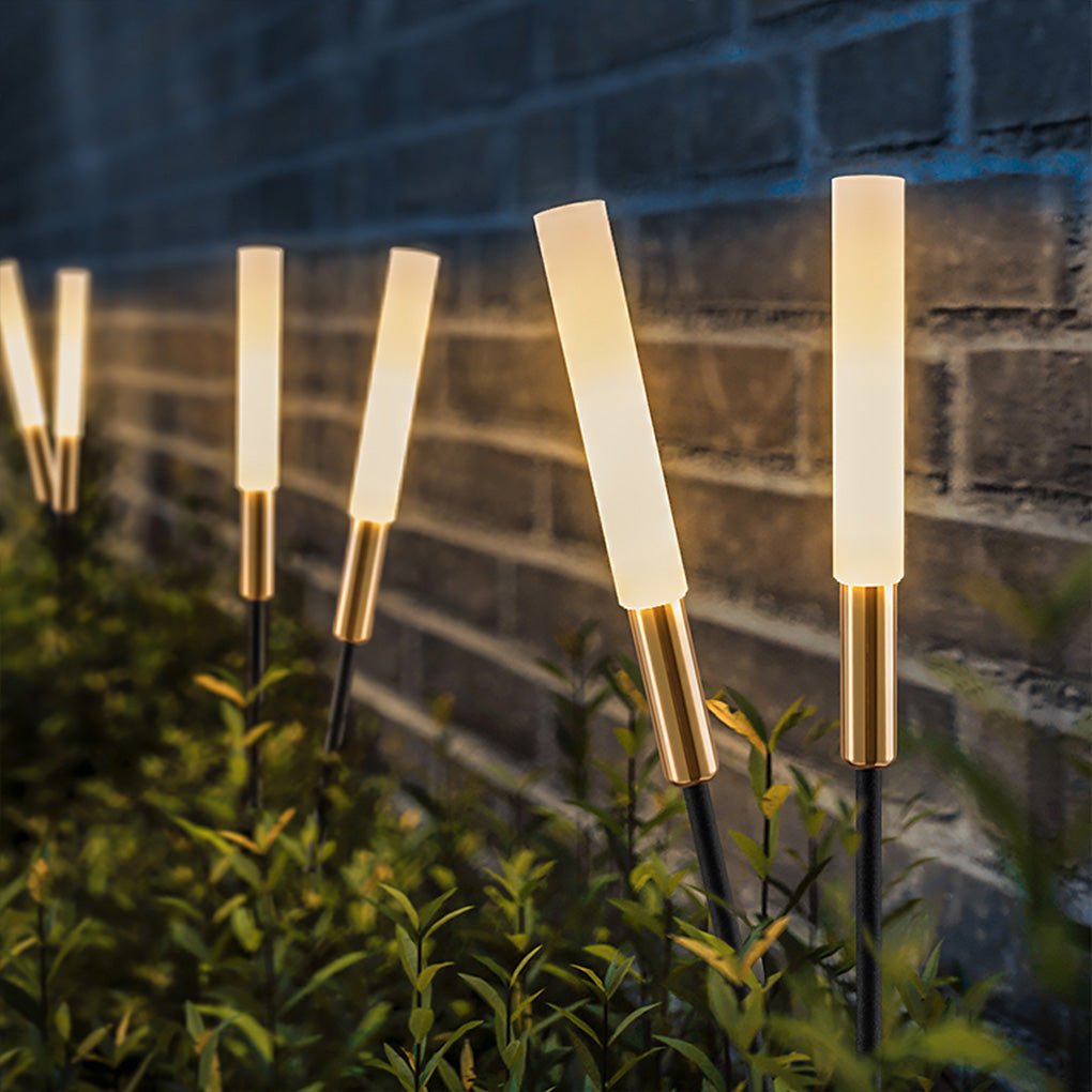 Éclairage solaire de jardin en forme de roseau, étanche, éclairage LED, lot de lampes d’extérieur à énergie solaire, éclairage d’ambiance | Sulvida