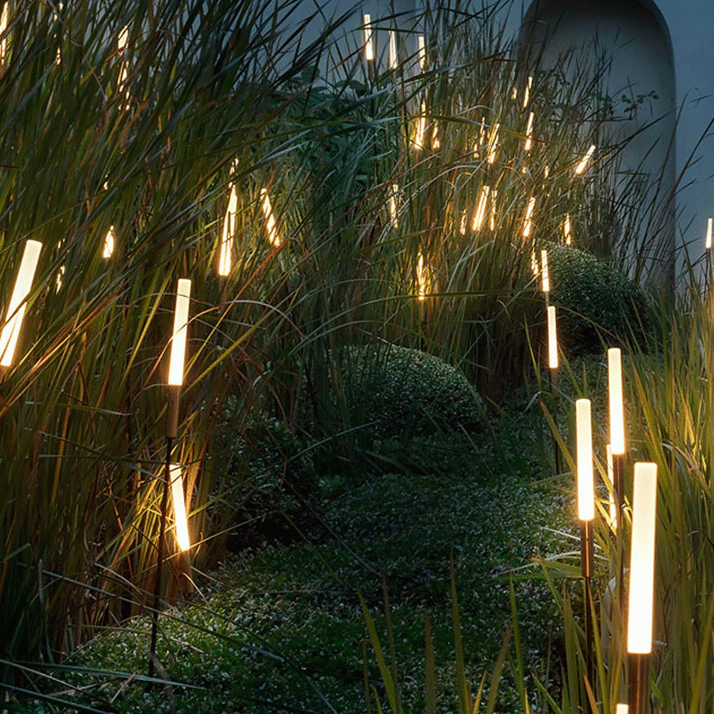 Éclairage solaire de jardin en forme de roseau, étanche, éclairage LED, lot de lampes d’extérieur à énergie solaire, éclairage d’ambiance | Sulvida