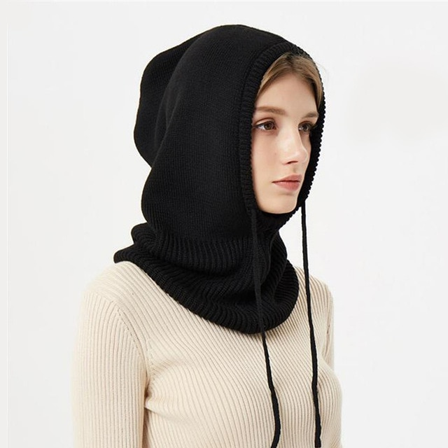 Gebreide Wintermuts met Verstelbare Capuchon – Warme Beanie voor Herfst en Winter | Sulvida