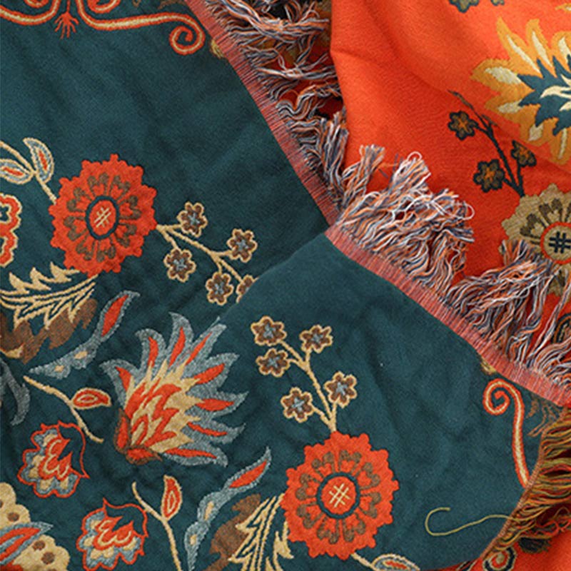 Omkeerbare Quilt met Bloemenpatroon Lichtgewicht Ademend Dekbed Dubbelzijdig Multifunctioneel 150x200 tot 230x250cm voor Alle Seizoenen | Sulvida