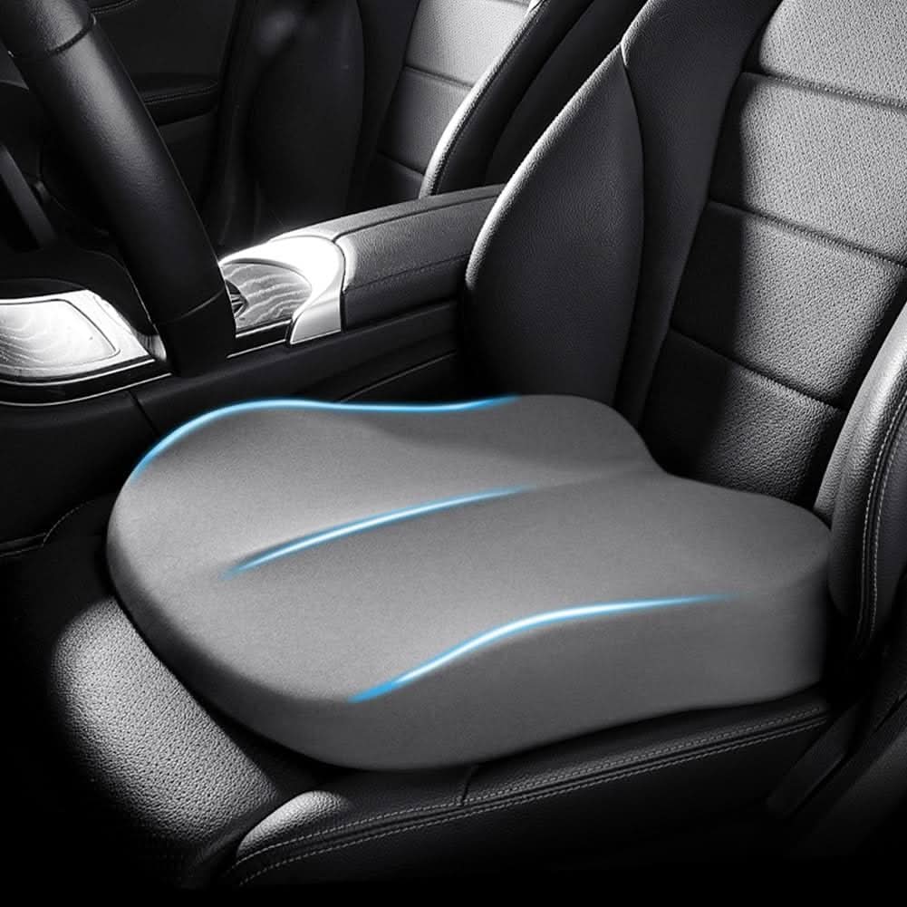 Coussin rehausseur de voiture en mousse à mémoire de forme, coussin ergonomique pour une posture et un confort d’assise optimaux en voiture | Sulvida