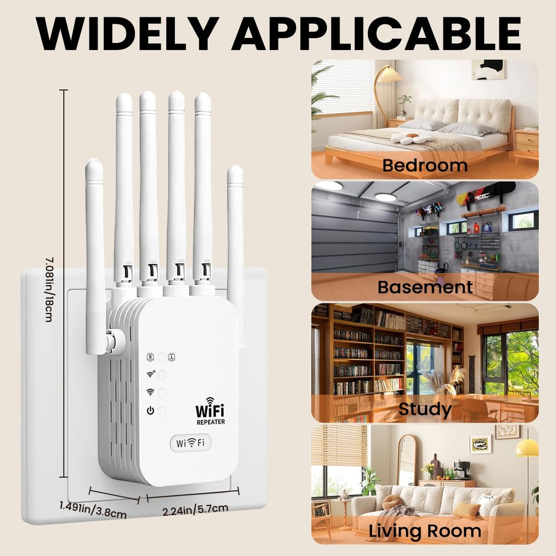 WiFi Signaalversterker voor Buiten Lange Afstand Weerbestendig Internet Extender Tuin Patio Garage Naadloze Verbinding | Sulvida