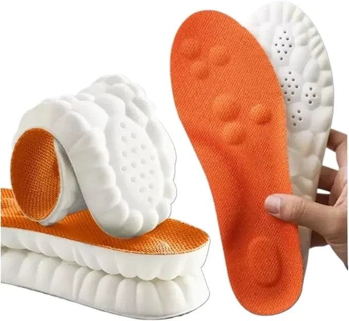 Schokabsorberende Steunzolen Oranje Grijs 35-46 Comfortzolen Hielkussen Voetsteun Inlegzolen Sportinlegzolen | Sulvida