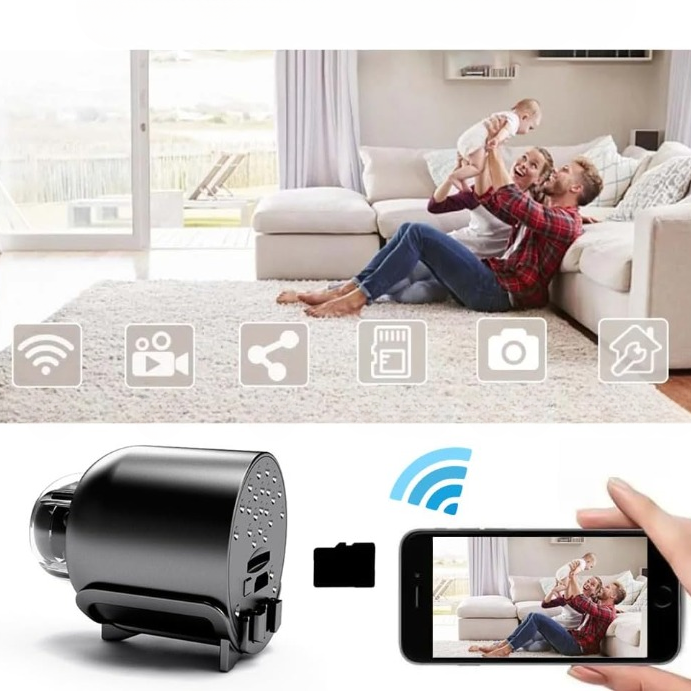 Mini Beveiligingscamera Full HD WiFi 4G App-Bediening Nachtzicht Bewegingsmelder Compact Draadloos Binnen Buiten | Sulvida