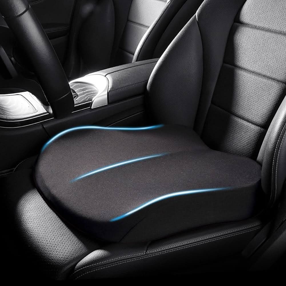 Coussin rehausseur de voiture en mousse à mémoire de forme, coussin ergonomique pour une posture et un confort d’assise optimaux en voiture | Sulvida