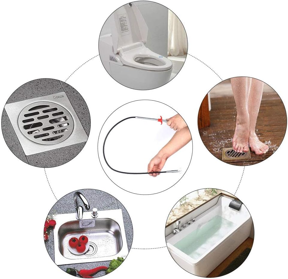 Afvoerontstopper met Vier Grijpklauwen – Knijphaak voor Douche Gootsteen Bad Keuken – Handige Ontstoppingshulp | Sulvida