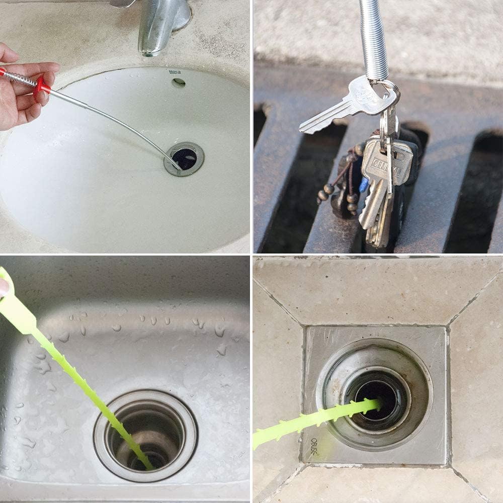 Afvoerontstopper met Vier Grijpklauwen – Knijphaak voor Douche Gootsteen Bad Keuken – Handige Ontstoppingshulp | Sulvida