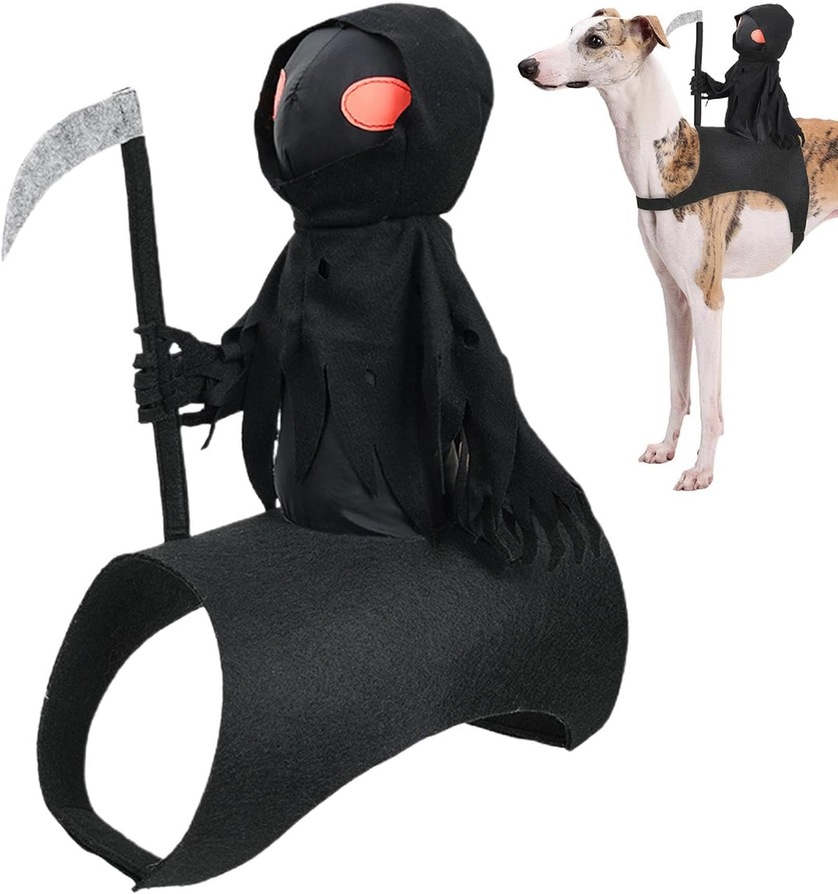 Hondenkostuum Skelet Zwart – Feestelijke Verkleedoutfit voor Hond, Grappige Carnaval Party Kleding Huisdier | Sulvida