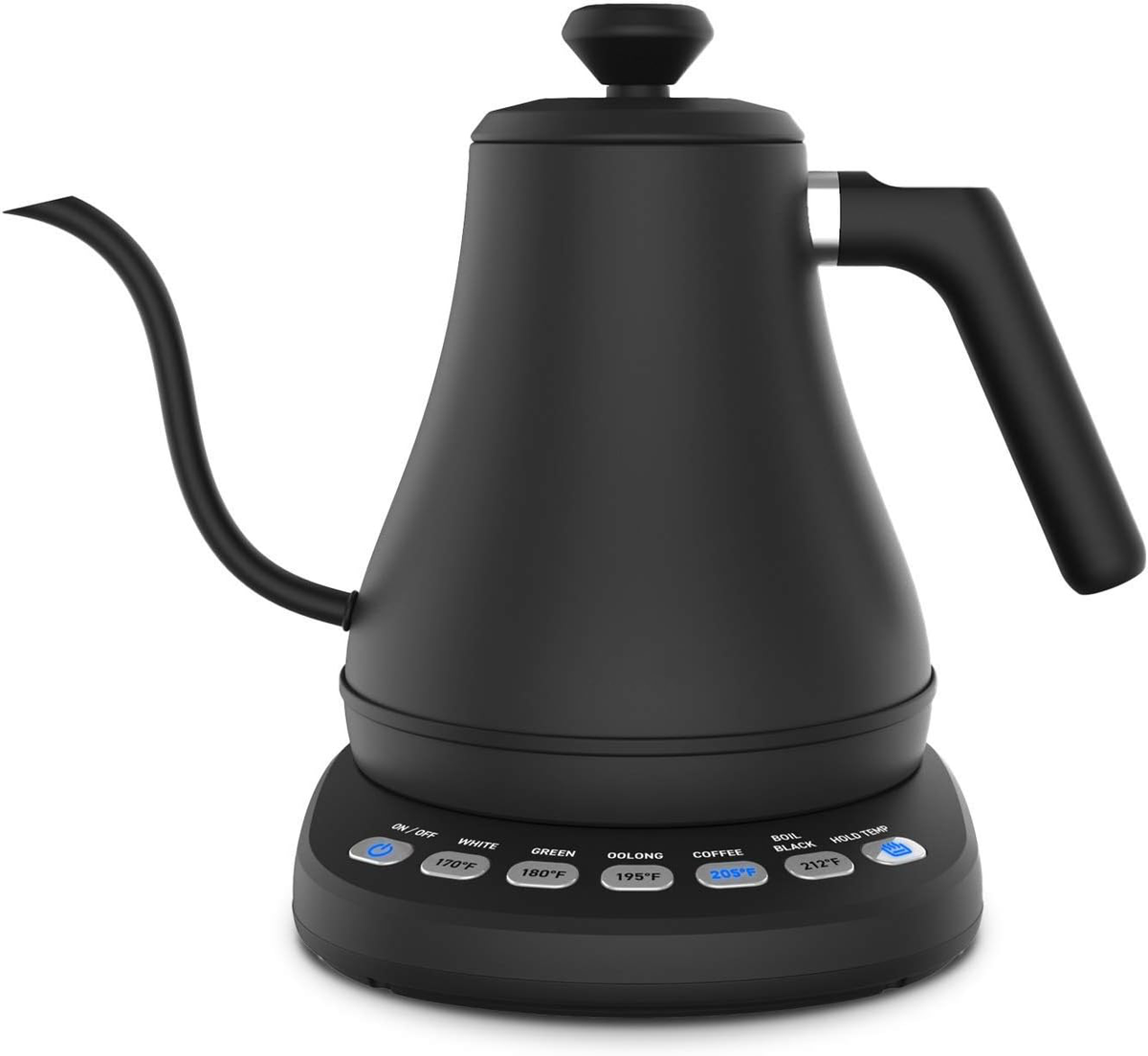 Elektrische Waterkoker met Zwanenhals 0,8 Liter RVS Precisie Gietertuit Temperatuurregeling Koffie Thee | Sulvida