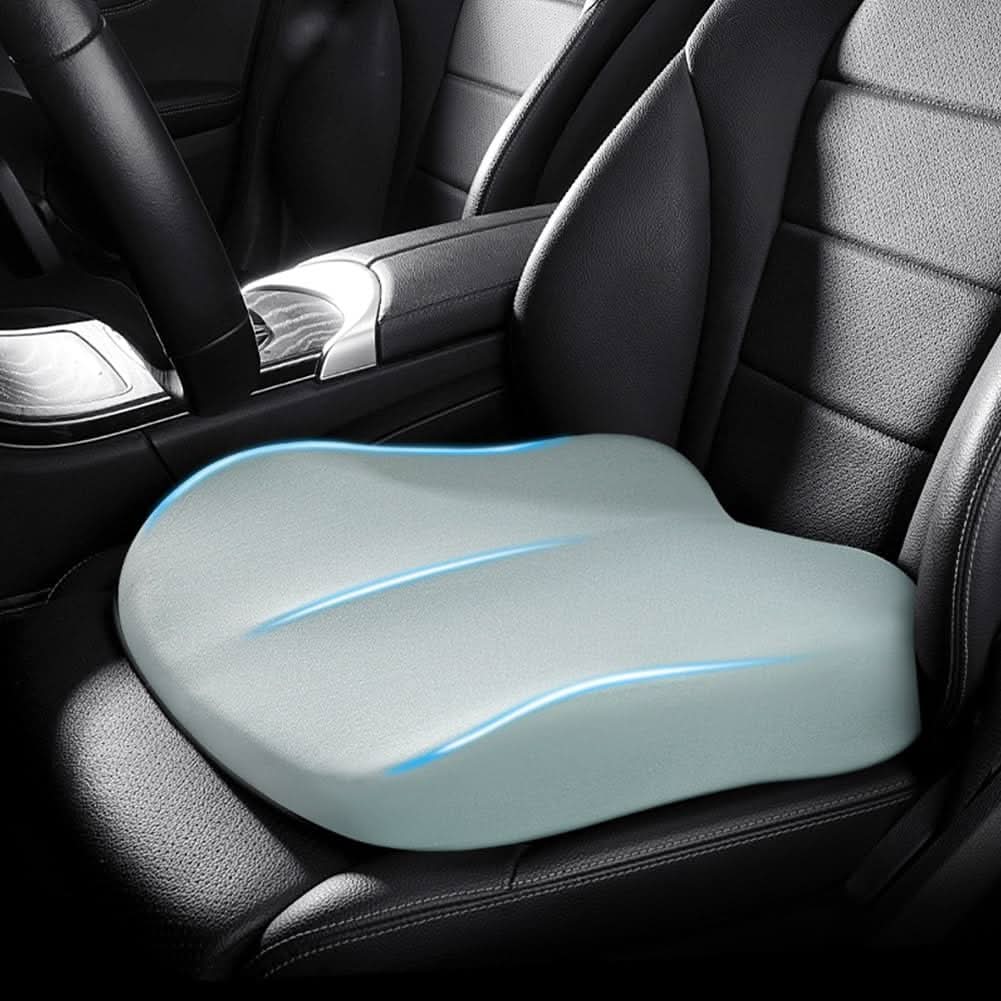 Coussin rehausseur de voiture en mousse à mémoire de forme, coussin ergonomique pour une posture et un confort d’assise optimaux en voiture | Sulvida