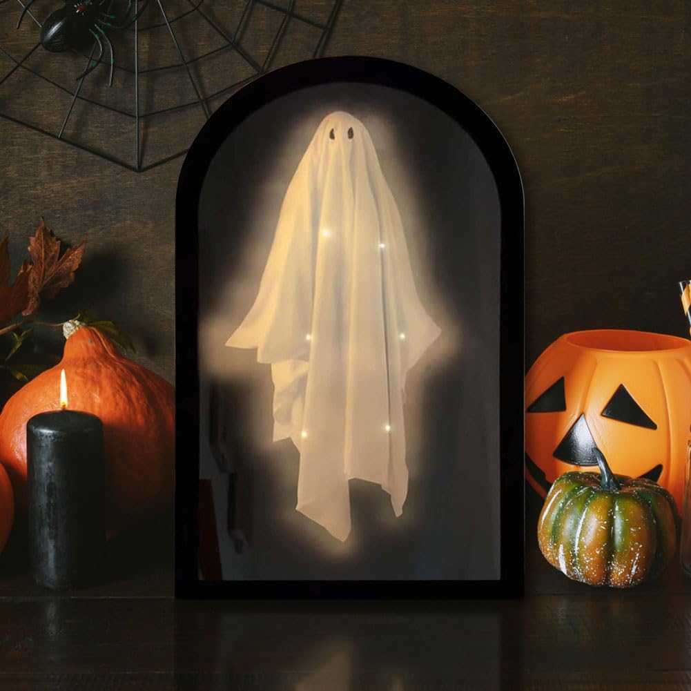 Holografische Spookspiegel Wanddecoratie 35x20cm – Halloween Illusie Effect Spiegeldecoratie voor Enge Sfeer | Sulvida