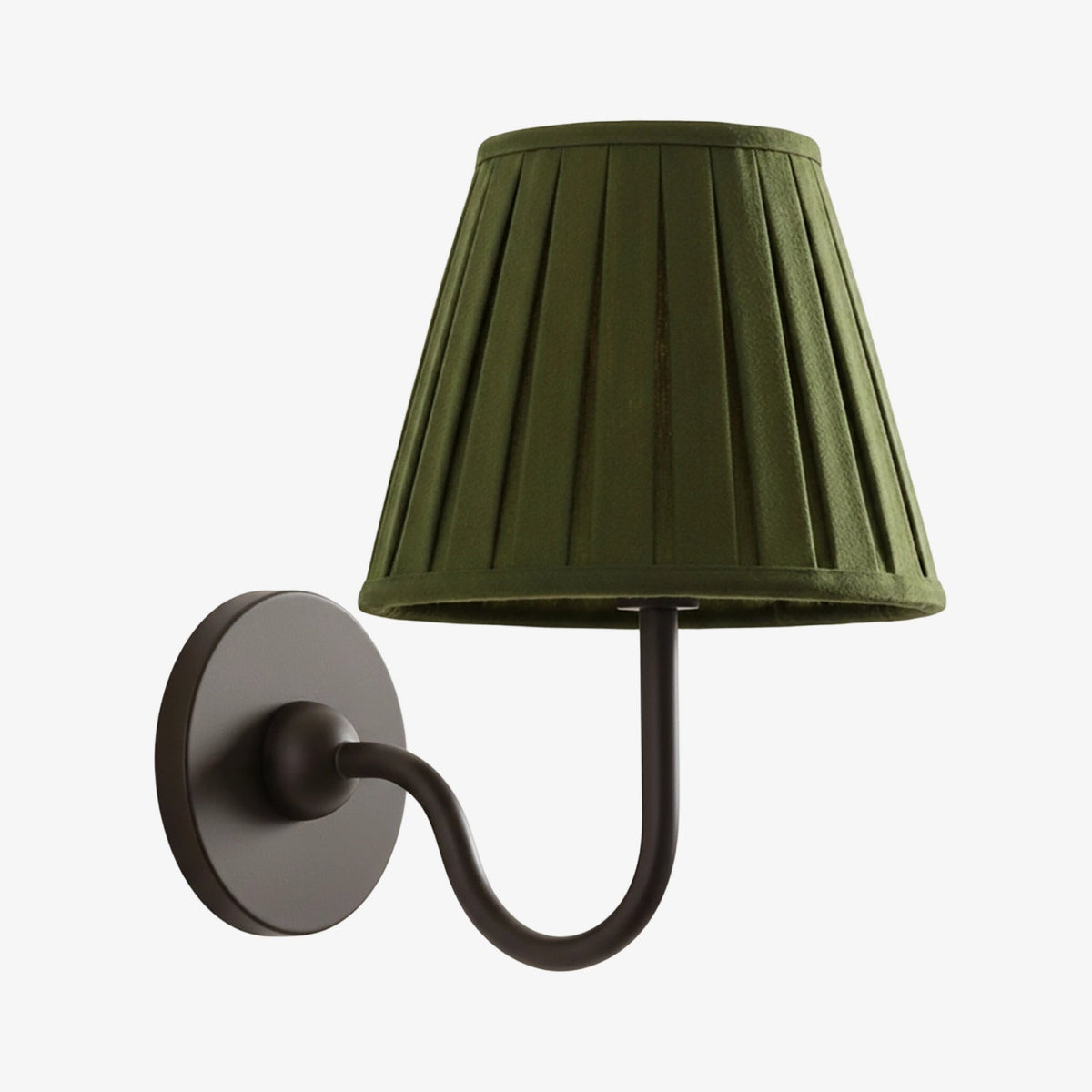 Wandlamp Linnen Kap Messing Armatuur Plissé of Glad Stof E12 Fitting Hardwired Decoratieve Verlichting | Sulvida