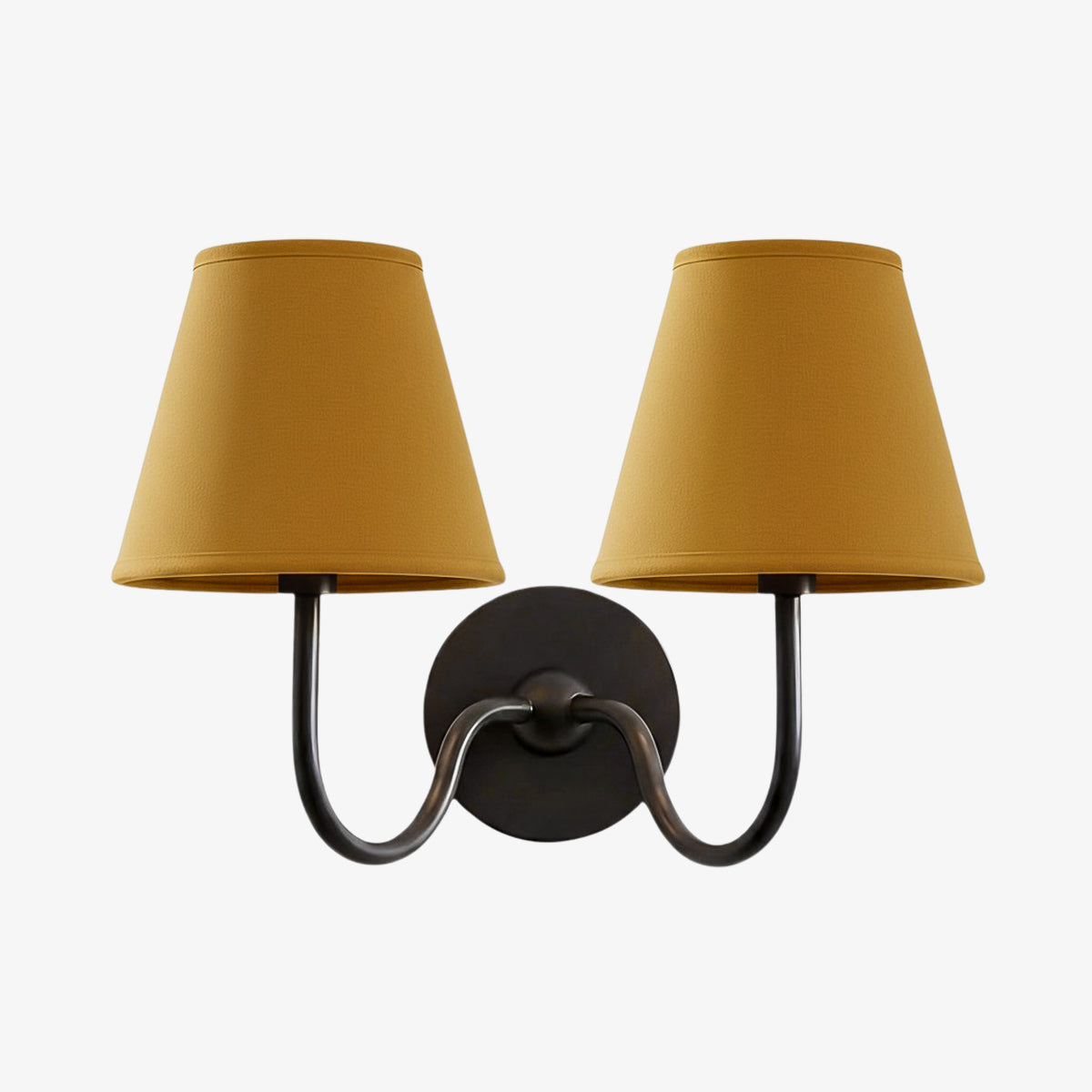 Wandlamp Linnen Kap Messing Armatuur Plissé of Glad Stof E12 Fitting Hardwired Decoratieve Verlichting | Sulvida