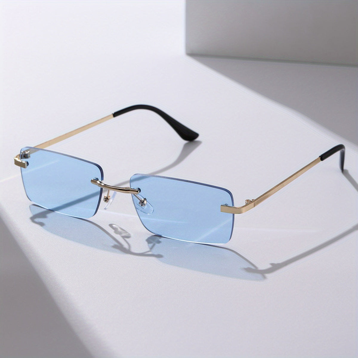Randloze Zonnebril met Brede Glazen voor Heren – Lichtgewicht Metalen Frame UV-Bescherming Everyday Stijl | Sulvida