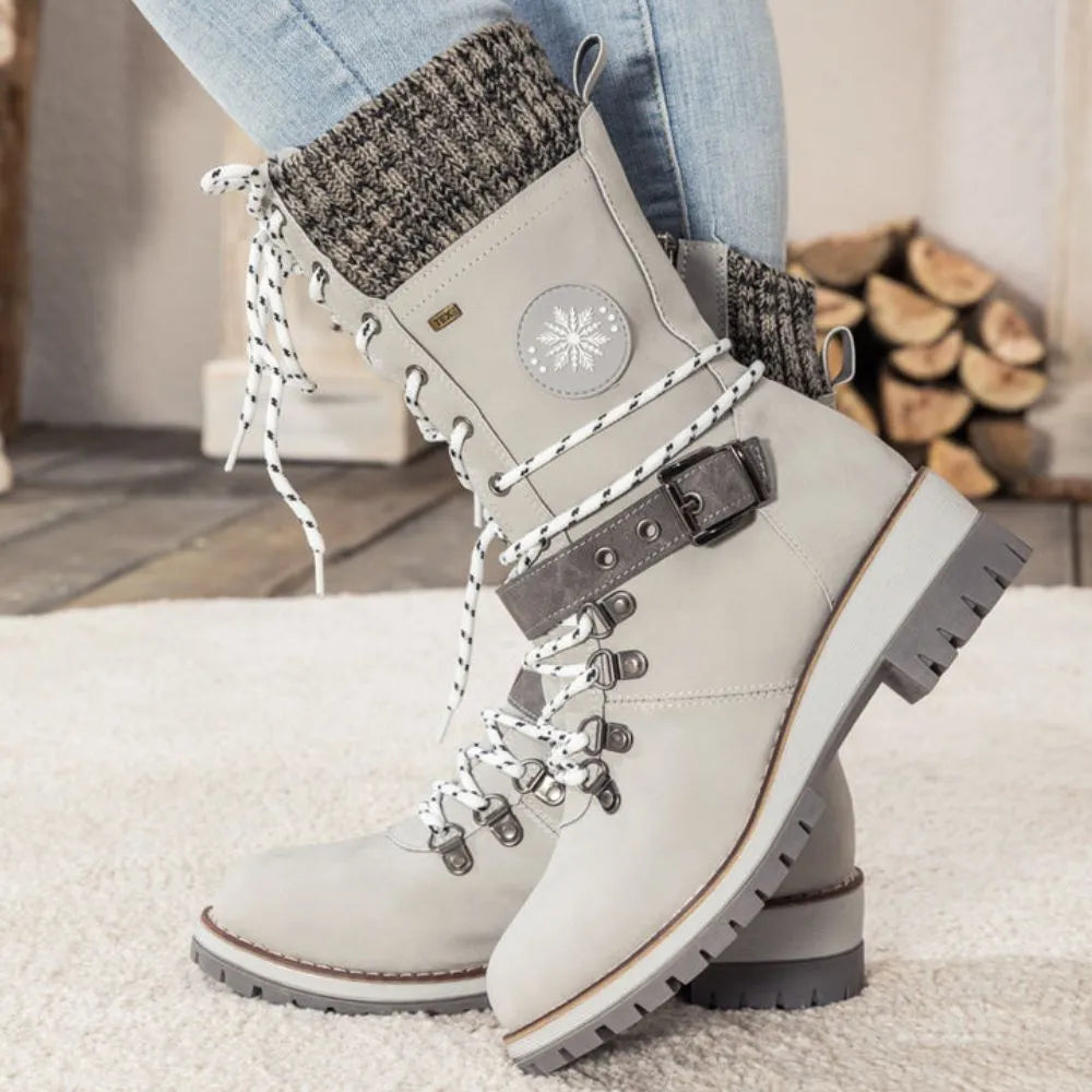Dames Enkellaarsjes Waterdicht Winter Antislip Gevoerd Warm Snowboots Stevige Outdoor Wandelschoenen Sneeuw | Sulvida