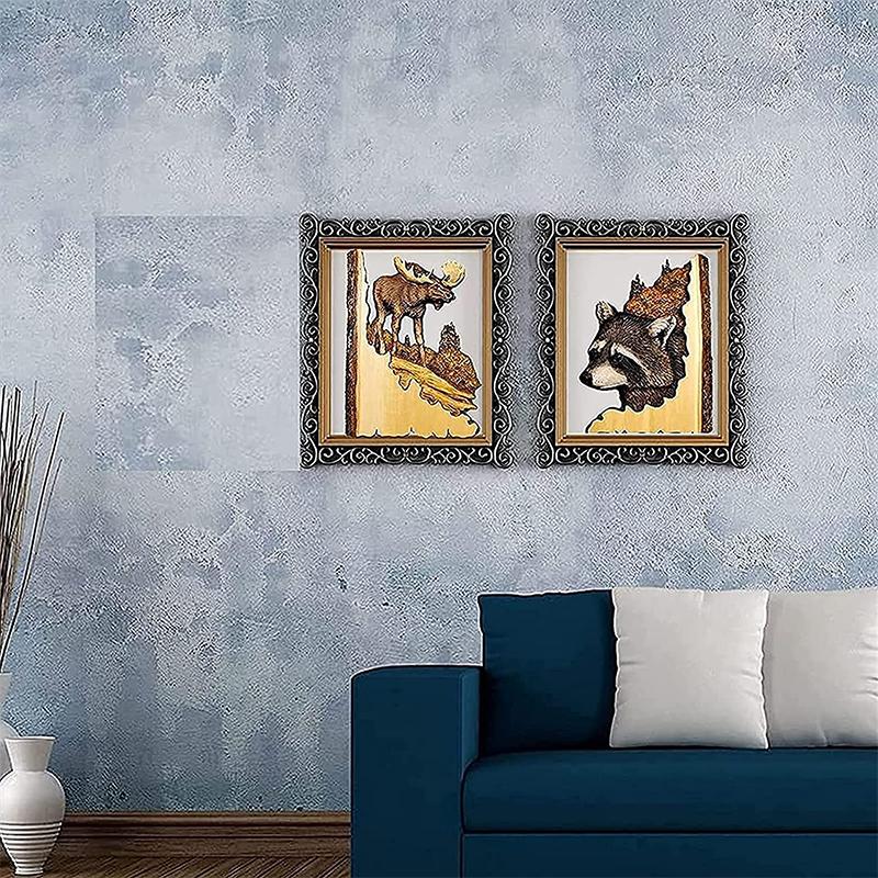 Handgesneden Houten Wanddecoratie Dieren 25×17cm Ambachtelijk Relief Kunst Natuurlijk Hout Muurdecoratie | Sulvida