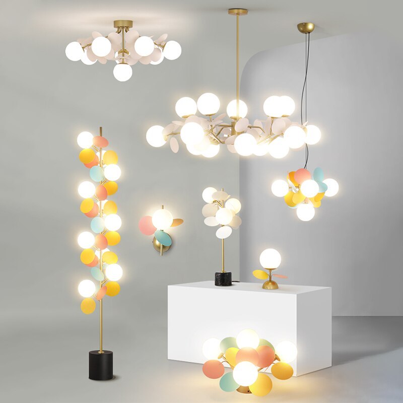 Glazen Bloementak Kroonluchter met G9 LED en Dimfuncties Acryl en Glas Plafondlamp Woonkamer Eetkamer | Sulvida