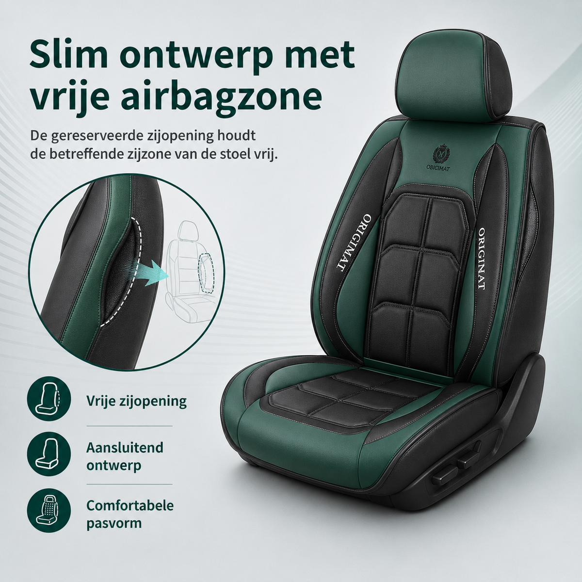 Autostoelhoes Met Airbag-Opening Multicapa Vulling Opbergvak Universeel Passend 11-Delig Complete Set Auto | Sulvida