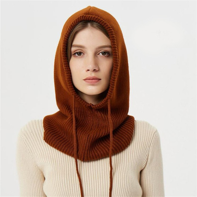 Gebreide Wintermuts met Verstelbare Capuchon – Warme Beanie voor Herfst en Winter | Sulvida