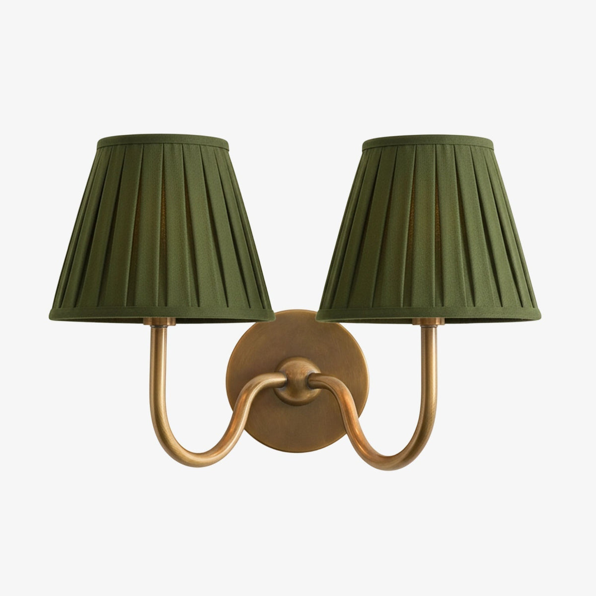 Wandlamp Linnen Kap Messing Armatuur Plissé of Glad Stof E12 Fitting Hardwired Decoratieve Verlichting | Sulvida