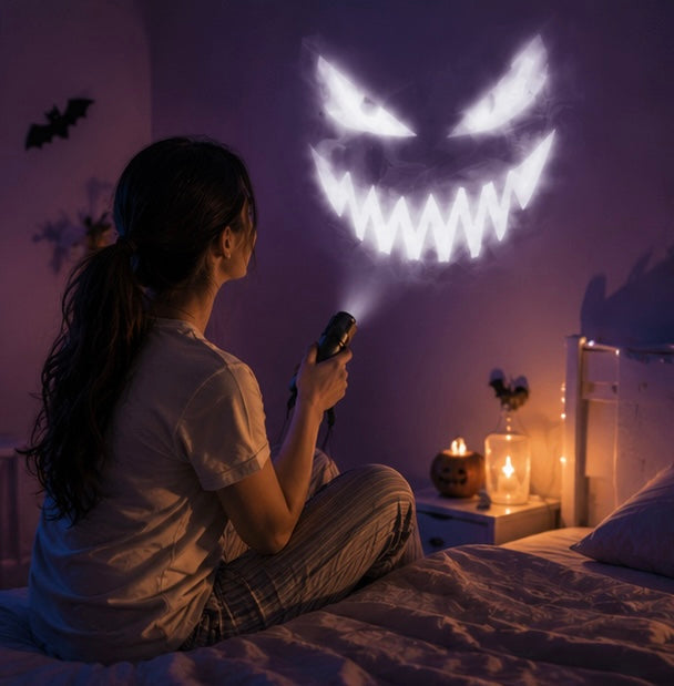 Schedel Projectorlamp USB Roterende Patronen Spookachtige Sfeerverlichting Halloween Decoratie Nachtlampje | Sulvida