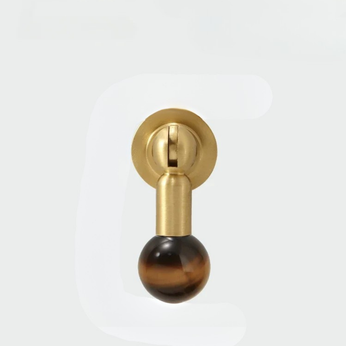 Kristallen Kastknop Amber – Messing en Glas Meubelgreep voor Kasten en Lades – Stijlvolle Decoratieve Kasthardware | Sulvida