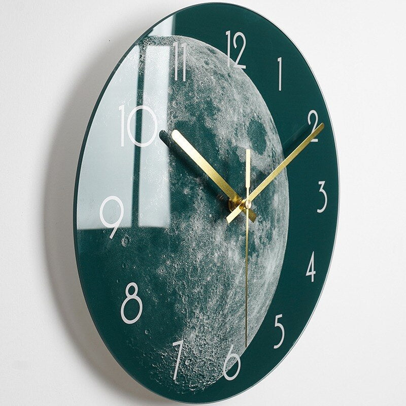 Glazen Wandklok Modern Artistiek Design 30 of 35 cm Woonkamer Slaapkamer Hal Keuken Decoratief Tijdloos | Sulvida