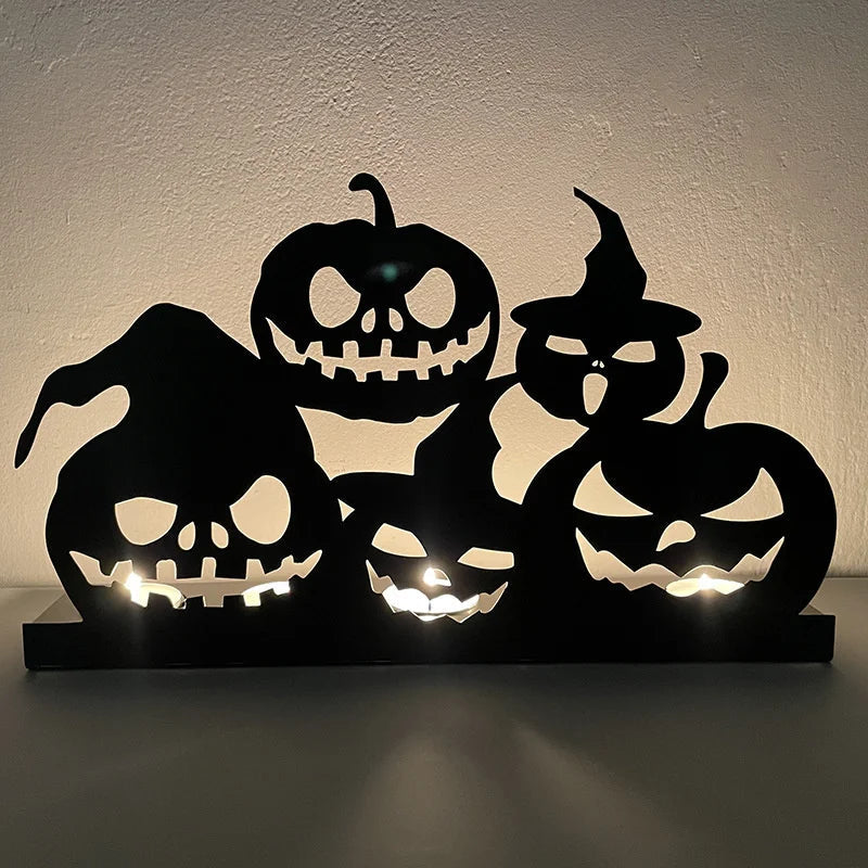 Gotische Kandelaar Zwart Metaal Kaarsenhouder voor Sfeervolle Tafel Halloween Decoratie Interieur Woondecoratie | Sulvida