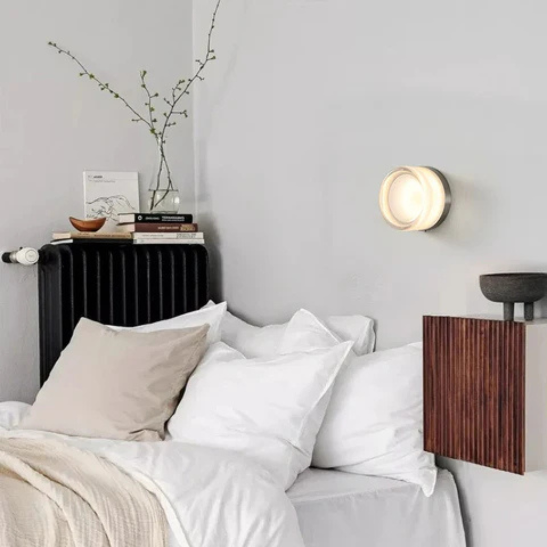 Scandinavische wandverlichting glazen bol woonkamer slaapkamer hal modern warm licht wandlamp design | Sulvida