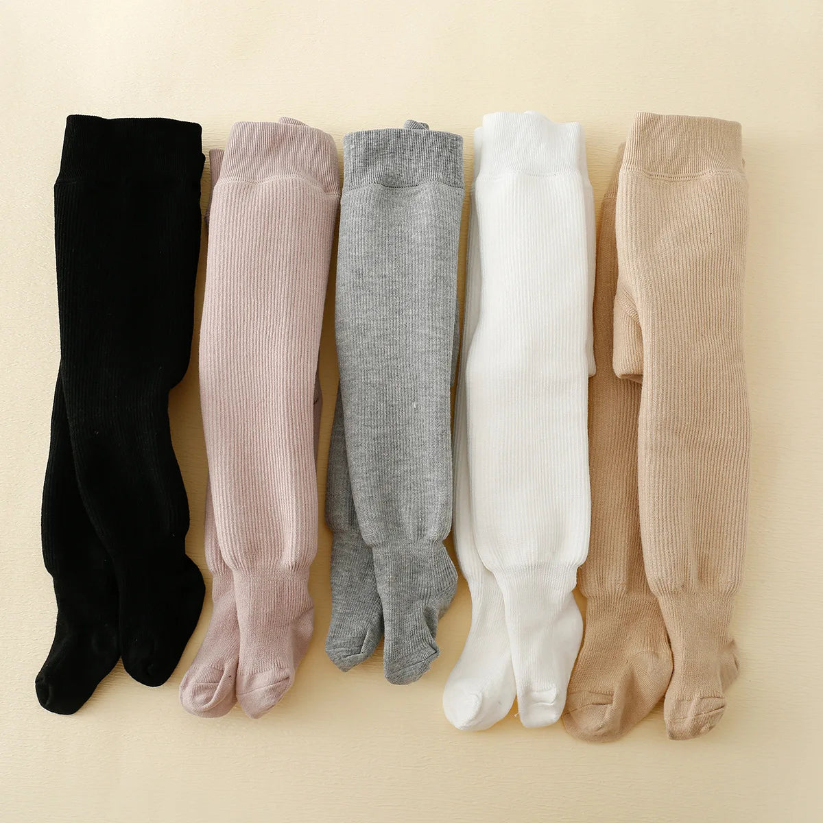 Gevoerde Fleece Legging voor Kinderen Warm Winterbroek Elastische Taille 6M-8J Gestreept Zwart Comfortabel | Sulvida