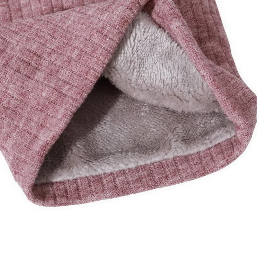 Gebreide Sjaal met Zachte Fleece Voering – Warme Colsjaal voor Herfst & Winter – Extra Hals Bescherming | Sulvida